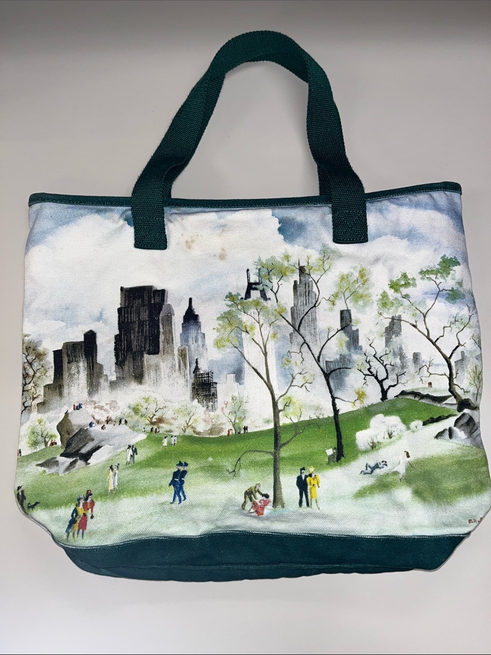 Adolf Dehn Canvas Tote Bag Spring in Central Park